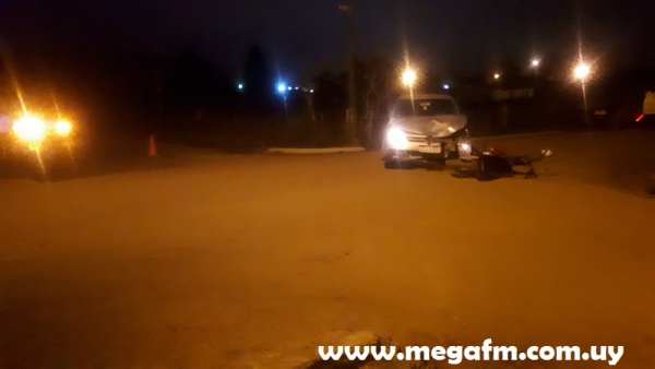 Accidente de tr&aacute;nsito en calle Fortunato Jara frente al cuartelillo de Bomberos en Vergara 5/06/20