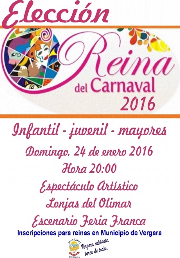 Eleccion de Reinas del Carnaval 2016 en Vergara