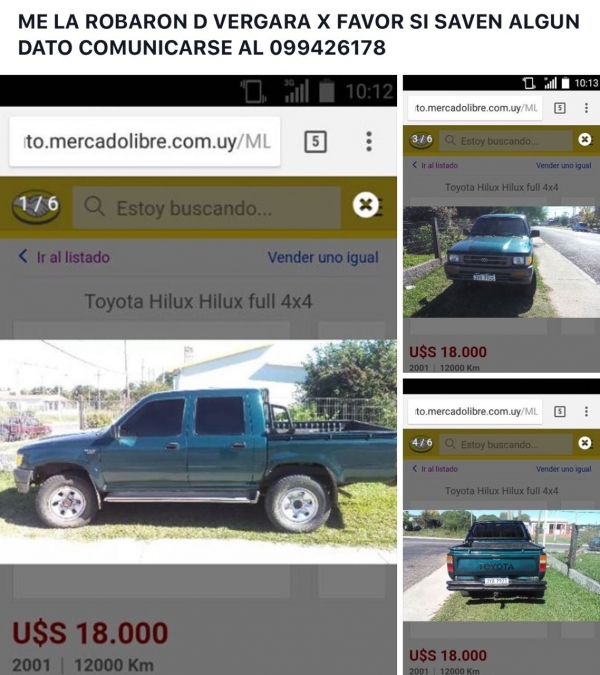 Una moto, un cami&oacute;n y una camioneta robadas este fin de semana en Vergara 25/06/17