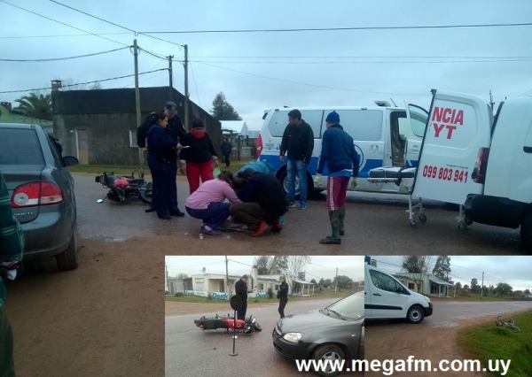 Accidente de transito en calle Joaquin Suarez y 19 de abril 4/08/16