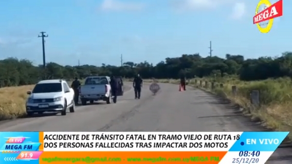 Accidente de tr&aacute;nsito fatal en ruta 18 tramo viejo 25/12/20