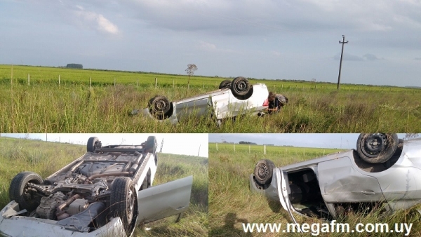 Volc&oacute; un autom&oacute;vil en Ruta 18 Km. 348 25/02/16