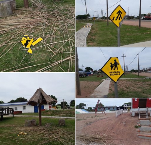 La placita tem&aacute;tica de barrio Mevir sufri&oacute; actos de vandalismo 1/11/18