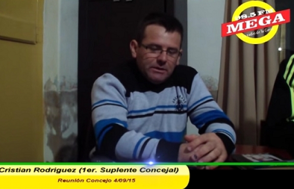 Cristian Rodriguez Primer Suplente Concejal brindo detalles de la Espaci&oacute;n saludable instalada en Mevir plan 4