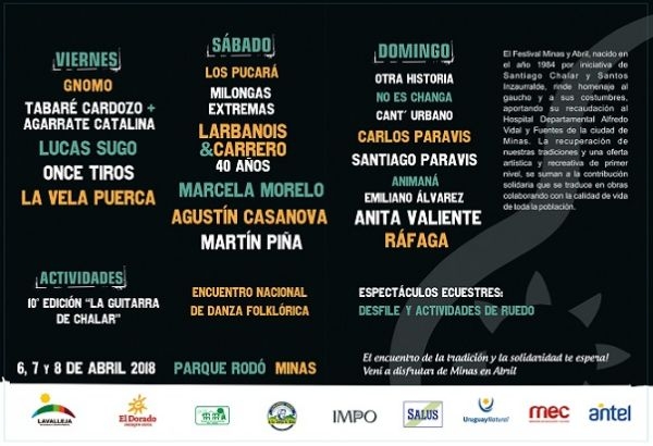 programaci&oacute;n Festival Minas y Abril 2018