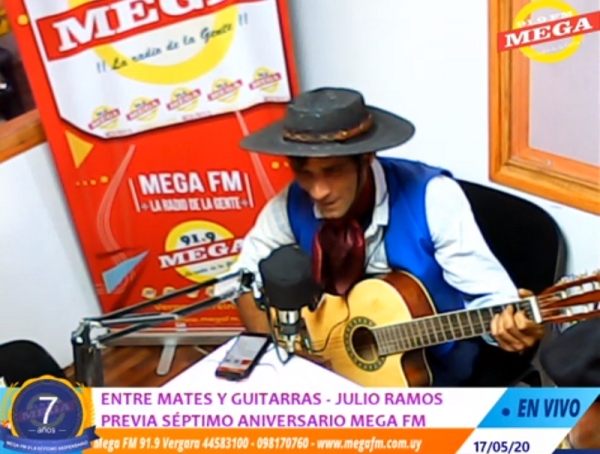 El gaucho Julio Ramos nos acompa&ntilde;a en la previa del s&eacute;ptimo aniversario de Mega FM 91.9 17/05/2020
