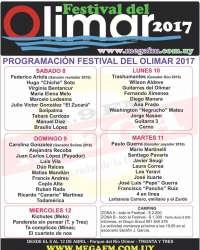 Grilla Programacion del 45&ordm; edici&oacute;n Festival del Olimar &ldquo;Maestro Rub&eacute;n Lena&rdquo; 2017