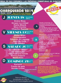 Programaci&oacute;n festival de Charqueada turismo 2019