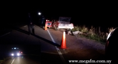 Un auto choc&oacute; de frente con un cami&oacute;n en Ruta 17 Km. 397.800 3/05/16