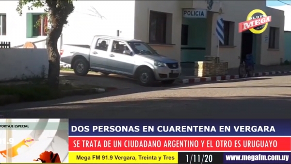 Dos personas en cuarentena en Vergara uno de ellos es un ciudadano argentino 1/11/20