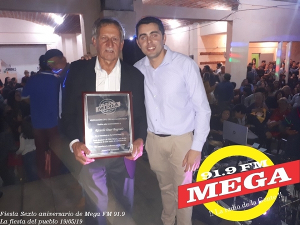 Ricardo Daer "Bagnulo" el reconocimiento por la trayectoria en Mega FM y ONG MEGA a&ntilde;o 2019