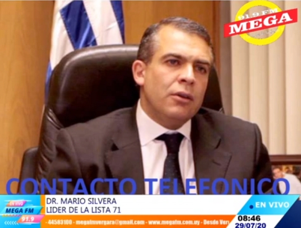 El candidato a la Intendencia Departamental Mario Silvera habl&oacute; sobre diversos proyectos 29/07/20