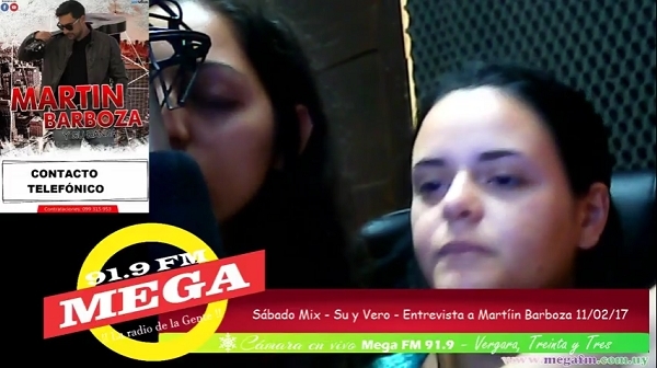 Entrevista al cantante Mart&iacute;n Barboza en el programa Sabado Mix 15/02/17