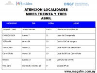 Atenci&oacute;n de MIDES Treinta y Tres Abril 2016