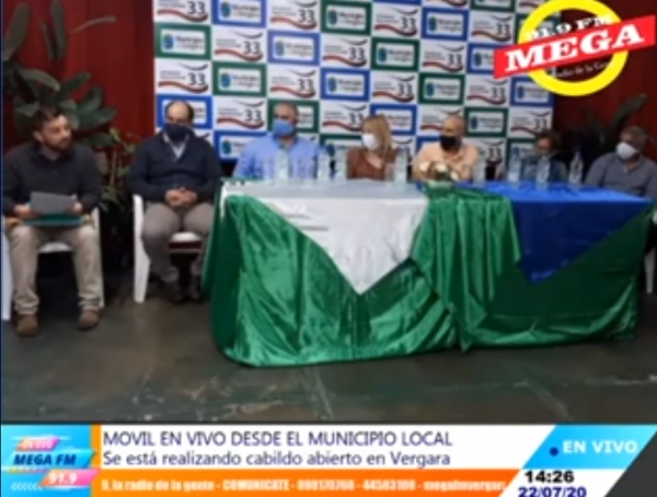El Municipio de Vergara realiz&oacute; Cabildo Abierto Julio 2020 transmisi&oacute;n de Mega FM