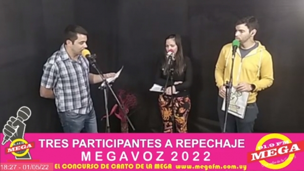 Los primeros tres concursantes que van a repechaje en el concurso MEGAVOZ 2022