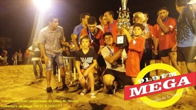 Vergara se coron&oacute; campe&oacute;n en el campeonato de arena en la localidad de Rinc&oacute;n 24/02/17