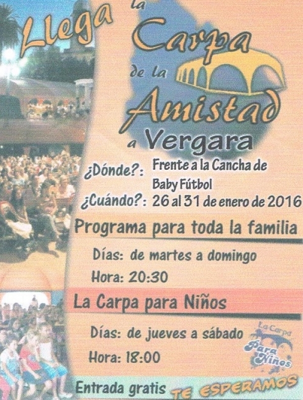 La carpa de la amistad llega a Vergara