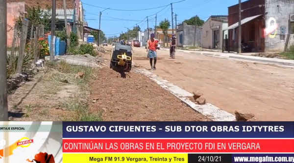Antes de fin de a&ntilde;o se bituminizar&iacute;a la parte del proyecto FDI que se est&aacute; trabajando en Vergara 27/10/21