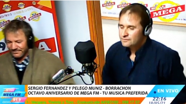Sergio Fern&aacute;ndez y Robert Muniz - borrach&oacute;n - octavo aniversario de la Mega 18/05/21