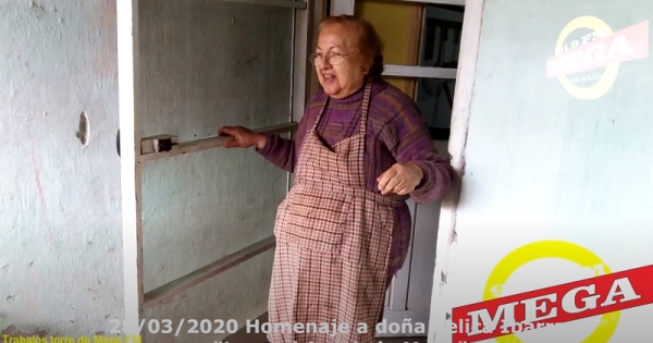 El homenaje a Celica Ibarra "la madrina" de la Mega 28/03/2020