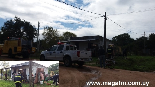 Incendio en una casa ubicada en calle Dionisio Coronel esquina Meliton Mu&ntilde;oz de nuestra ciudad 27/04/16